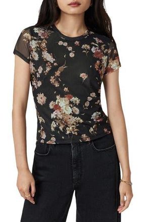 AllSaints Ellie Mesh Tee in Armada Black at Nordstrom Rack, Size 6 Us / 10 Uk