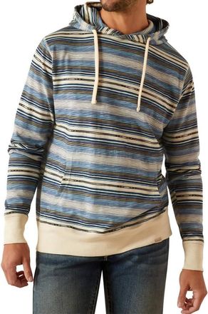 Ariat Mens Patterned Hoodie In Bone White
