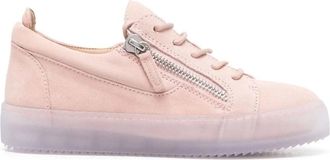 Giuseppe Zanotti Beige Gesloten Platte Sneakers Stijlvol Comfort - Dames - Sneakers - Beige - 36 EU - Schoenen