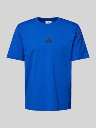 adidas T-Shirt mit Logo-Stitching in Royal, Gr&ouml;&szlig;e L