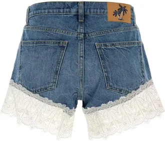 Alanui Romance Denim Shorts - Blue