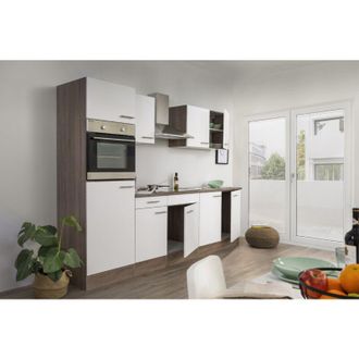 Respekta Cucina Cucinino Blocco Cucina Componibile Vuoto Rovere York Bianco Oliver 270 cm Respecta
