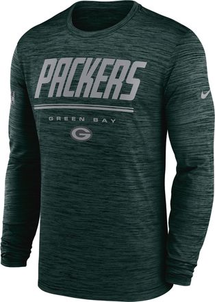 Nike Green Bay Packers Sideline Team Issue Velocity Nike Mens Dri-FIT NFL Long-Sleeve T-Shirt in Green | 02EQ3EE7T-CH4