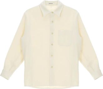 Auralee Homespun tweed overhemd - Wit