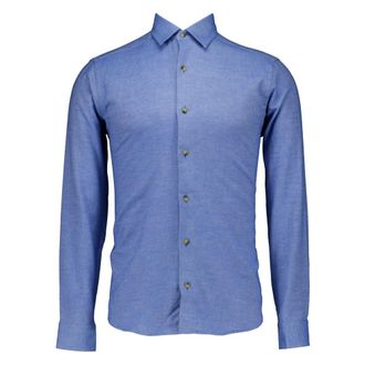 Eton Lange Mouw Overhemden - Heren - Casual Overhemden - Blauw - L - Overhemden
