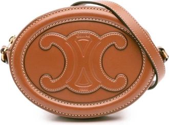 Celine Pre-owned Cross Body Bags, female, Brown, Size: ONE SIZE Pre-owned Oval Tambour Bag