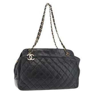 Chanel Pre-owned Shoulder Bags, female, Black, Size: ONE SIZE Pre-owned Vintage Shoulder Bag