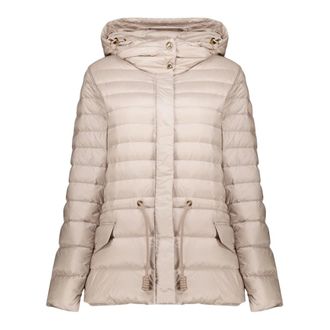 Moncler Dames, Jassen, Beige, Maat: M Leer