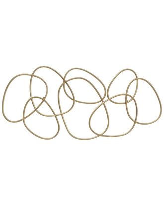 CosmoLiving by Cosmopolitan Cosmoliving By Cosmopolitan Abstract Gold Metal Wall Decor