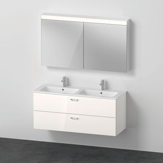 Duravit Duravit - Xbase, Juego De Muebles De Pared, Con Armario Con Espejo