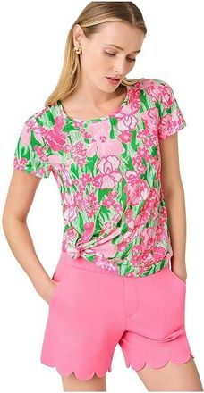 Lilly Pulitzer Etta Scoop-Neck Womens Clothing Putting Green Hannah : XXS, Cotton