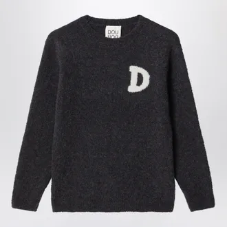 Douuod Ebony brown boucl&eacute; knit sweater
