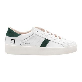 D.A.T.E. Sneakers, male, White, Size: 12 US White and Green Leather Sneakers