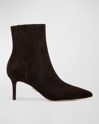Veronica Beard 70mm Lisa Suede Stiletto Ankle Booties