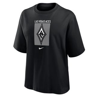 Nike Las Vegas Aces Nike Womens WNBA Boxy T-Shirt in Black | W11122WLVS-BLK