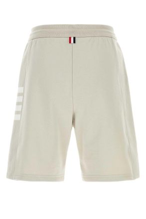 Thom Browne Mens Sand Cotton Bermuda Shorts Beige