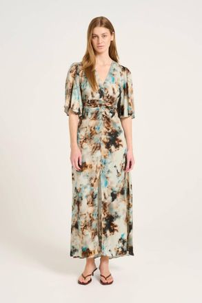 Gestuz Reena Dress In Ecru/rust/aqua