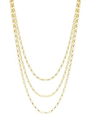 Paradigm Design Womens Oval Rolo Chain Necklace In Gold