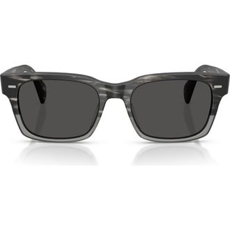 Oliver Peoples Ryce 54mm Square Sunglasses in Semi-Matte Storm /Grey at Nordstrom