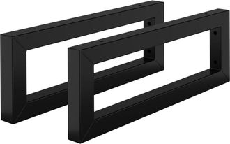 ML Design 2x Soportes para estantes 450 x 150 mm acero negro, dise&ntilde;o flotante