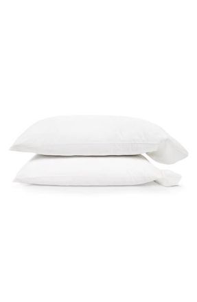 Pom Pom at Home Classico Set of 2 Cotton Sateen Pillowcases in White at Nordstrom, Size Standard