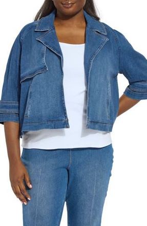 Lyss&eacute; Jeanne Crop Trench Jacket in Mid Wash at Nordstrom Rack, Size 2 X