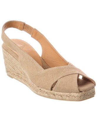 Castaner Diana Canvas Slingback Wedge Sandal