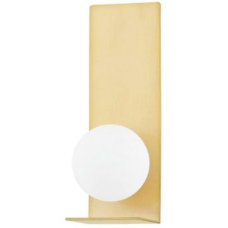 Hudson Valley Lighting Lani 1 Light Wall Sconce Brass, Glass, 2700K