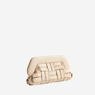 Themoir&egrave; Womens Vegan Fabric Bag Ivory Clutch