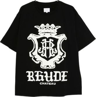 Rhude Tops, Heren, Zwart, XL, T-shirt Rhps 26Tt 08012 1014