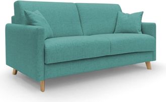 Divani.Store Sof&aacute; cama convertible impermeable 160 cm verde aguamarina