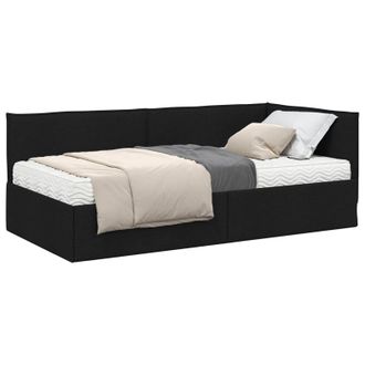 vidaXL Estructura De Cama Esquina Con Colch&oacute;n 2 Pcs Verde Terciopelo Vidaxl
