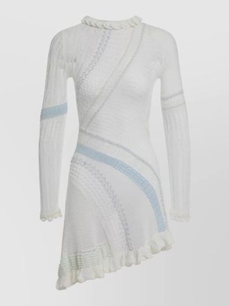 Roberta Einer knitted dress asymmetric ruffles contrasting panels