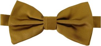 Dolce & Gabbana Elegante mosterdgele zijden vlinderdas - Heren - Accessoires - Bruin - ONE Size - Accessoires