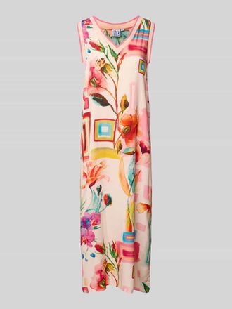 Emily van den Bergh Midikleid mit V-Ausschnitt in Rose, Gr&ouml;&szlig;e 44