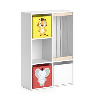 Vicco Estanter&iacute;a Infantil Luigi, Blanco, 72 X 107.8 Cm Con 2 Cajas Plegables Opt.2 Vicco