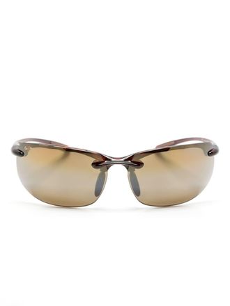 Maui Jim Occhiali da sole Banyans con montatura a giorno - Marrone
