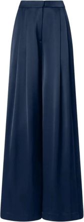 Pinko Tetrix Pantalone - Dames - Wijde Broeken - Blauw - M - Polyester - Broeken