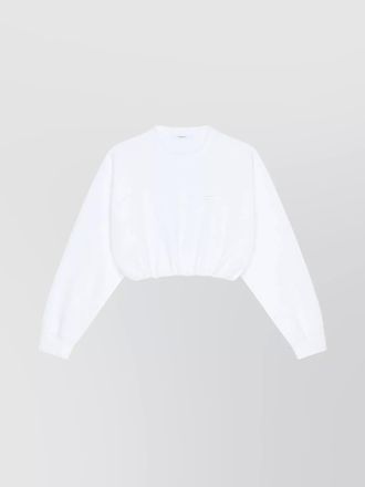 Givenchy cropped fleece long sleeve sweatshirt
