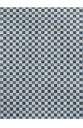 Jonathan Y Designs Aimee Traditional Cottage Checkerboard Indoor/Outdoor Area Rug in Navy/cream at Nordstrom, Size 2Ft 0In X 8Ft 0In