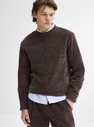Super Massive Shop Mens Solid chenille knit sweater