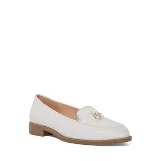 Dune London Womens Ladies Globes - Tassel Trim Loafers - White Leather - Size UK 5