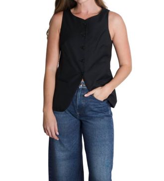 Alex Mill Anna Vest In Rich Black