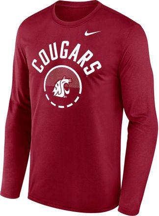Nike Washington State Basketball Shoot Around Legend Nike Mens Dri-FIT College Long-Sleeve T-Shirt in Red | IV8662-644