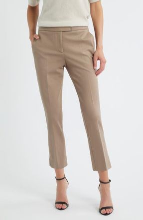 BOSS Tapria Straight Leg Pants in Open Brown at Nordstrom, Size 8