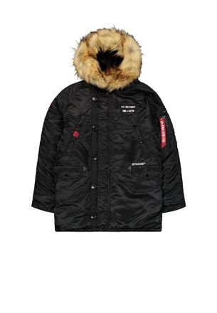 Alpha Industries Alpha Industries Mens N-3B Airborne Winter Jacket - Black - Size Medium