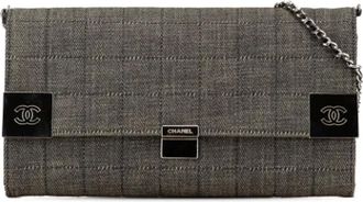 Chanel Pre-owned Cross Body Bags, female, Gray, Size: ONE SIZE Pre-owned Denim chanel-bags