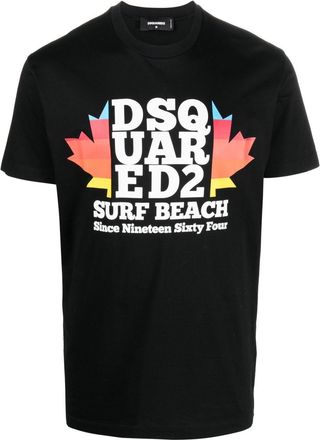 Dsquared2 graphic-print short-sleeve T-shirt - men - Cotton - S - Black
