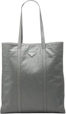 Prada Pre-owned Tote Bags, female, Gray, Size: ONE SIZE Pre-owned Vintage Tote Bag