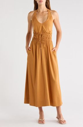 Paige Alysha Halter Midi Dress in Monarch at Nordstrom, Size Xx-Small